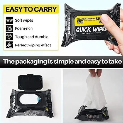 Shoe Wipes (Pack of 3 ) Instant Sneaker Cleaner Shoe Cleaner Cleaner (Generic, Leather, Nylon, Sports Shoes, Natural)