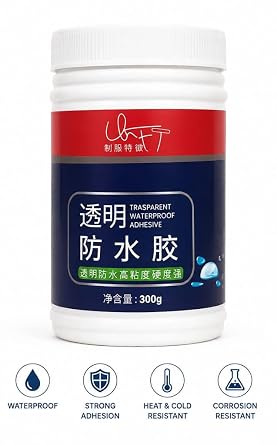 Waterproof Transparent Sealant Glue – Leak-Proof Repair Adhesive with Brush.