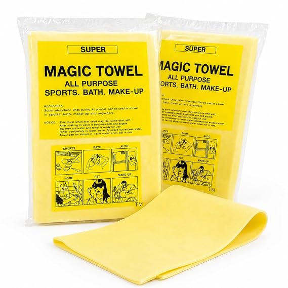 Pack of 2 - Magic Towel – High-Absorbency Multipurpose Towel for Easy & Effortless Cleaning.