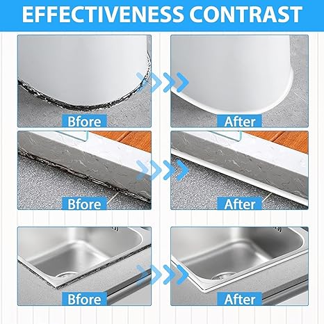 Gap Filler & Grout Repair Cream – Easy-Apply White Sealant for Cracks, Gaps & Joints in Bathroom, Kitchen, Wall & Floor Tiles.