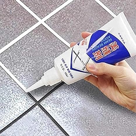 Gap Filler & Grout Repair Cream – Easy-Apply White Sealant for Cracks, Gaps & Joints in Bathroom, Kitchen, Wall & Floor Tiles.