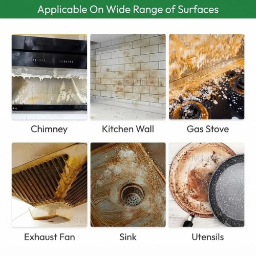 Kitchen Foam Cleaner Spray – Heavy-Duty Grease & Stain Remover.